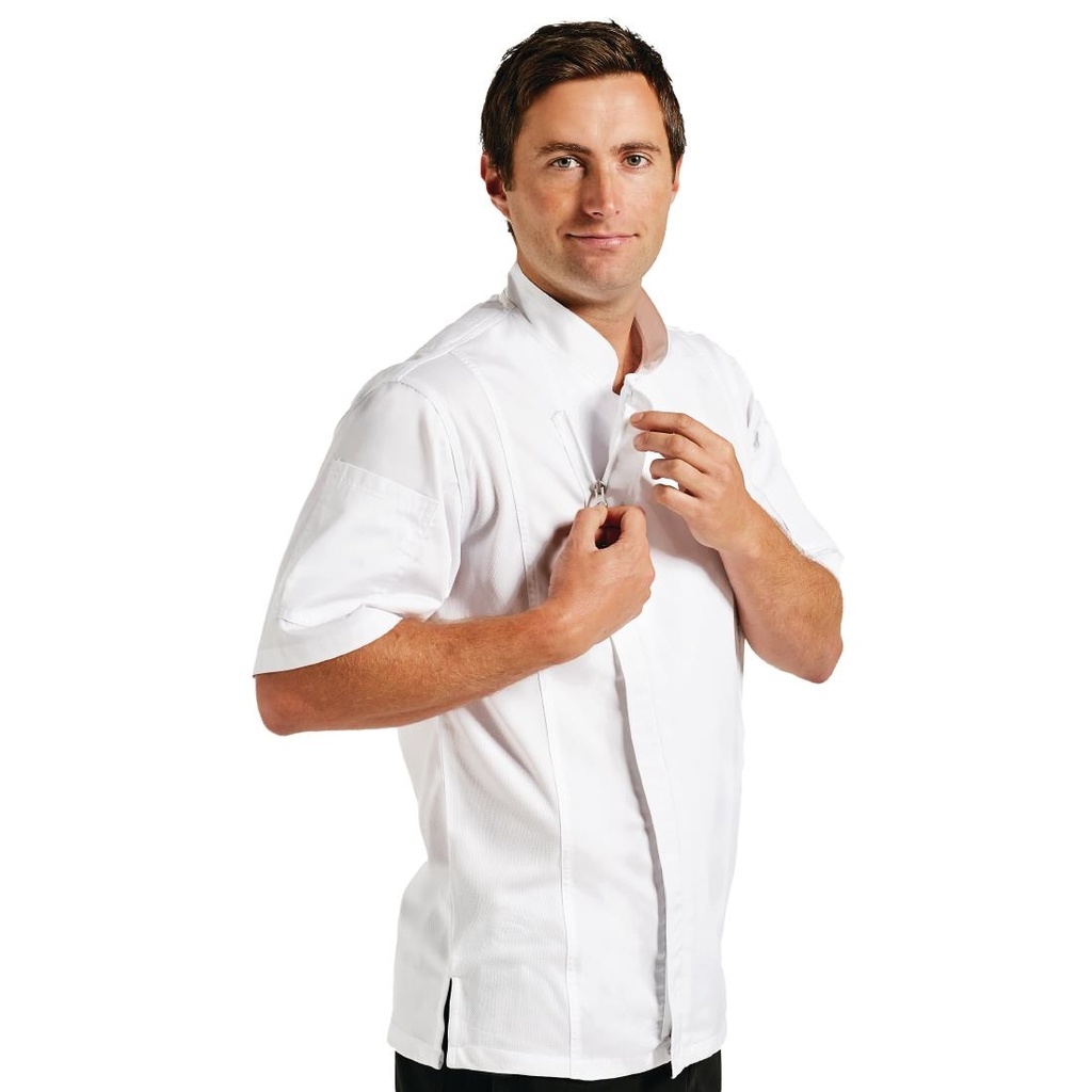 Veste de cuisine mixte Cool Vent Chef Works Urban Springfield blanche L