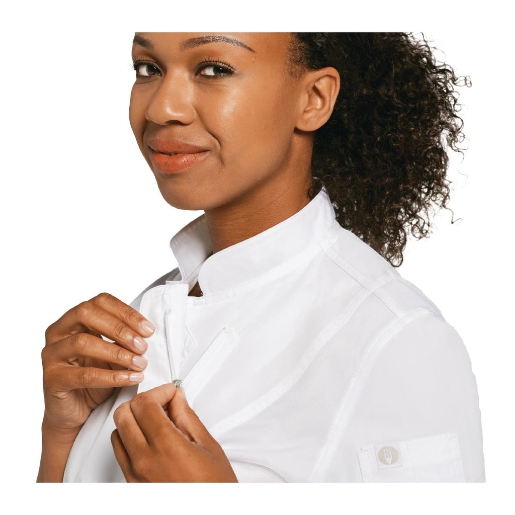 Veste de cuisine mixte Cool Vent Chef Works Urban Springfield blanche L