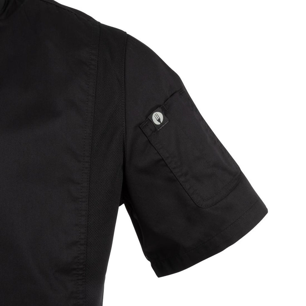 Veste de cuisine mixte Cool Vent Chef Works Urban Springfield noire L