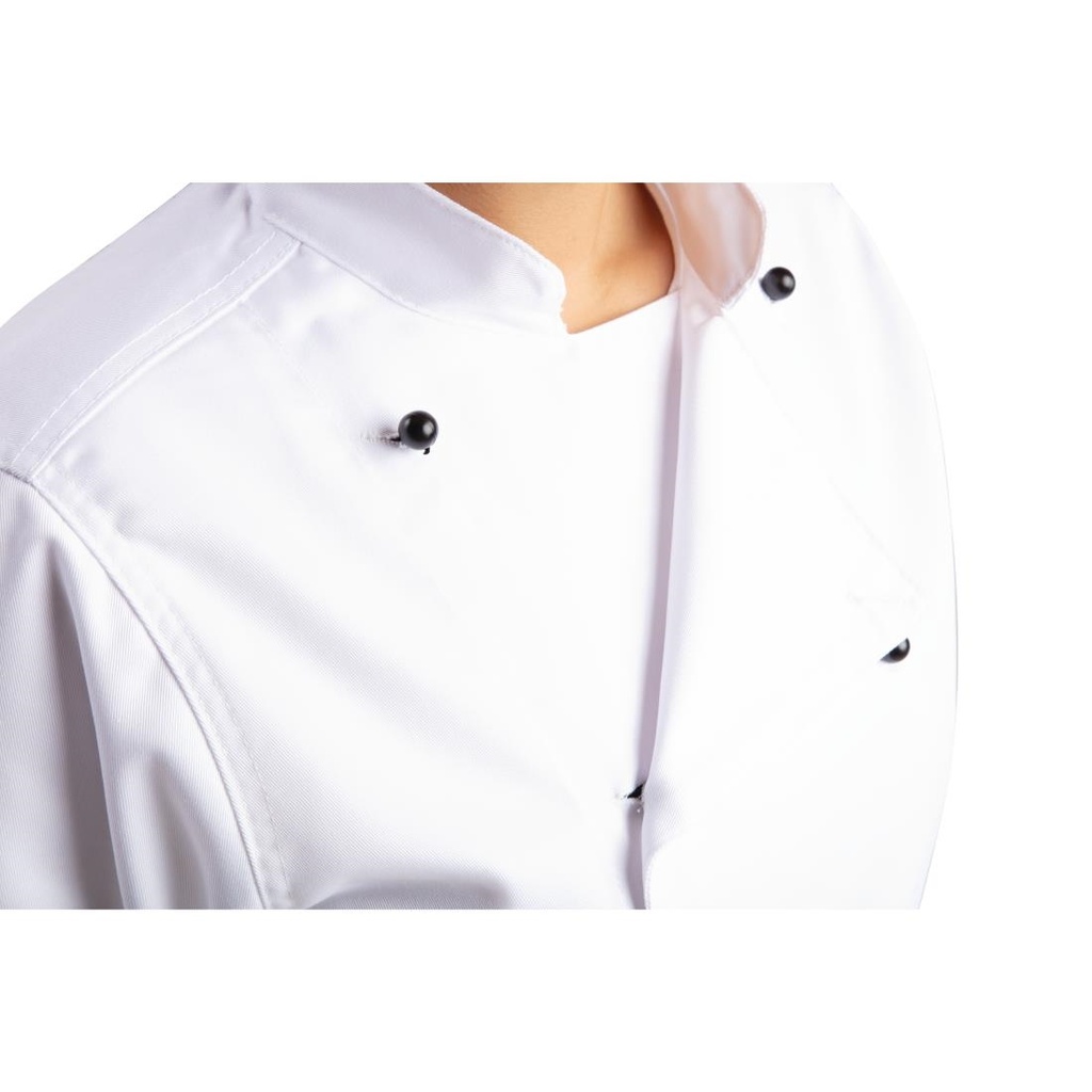 Veste de cuisine mixte Whites Chicago manches courtes blanche L