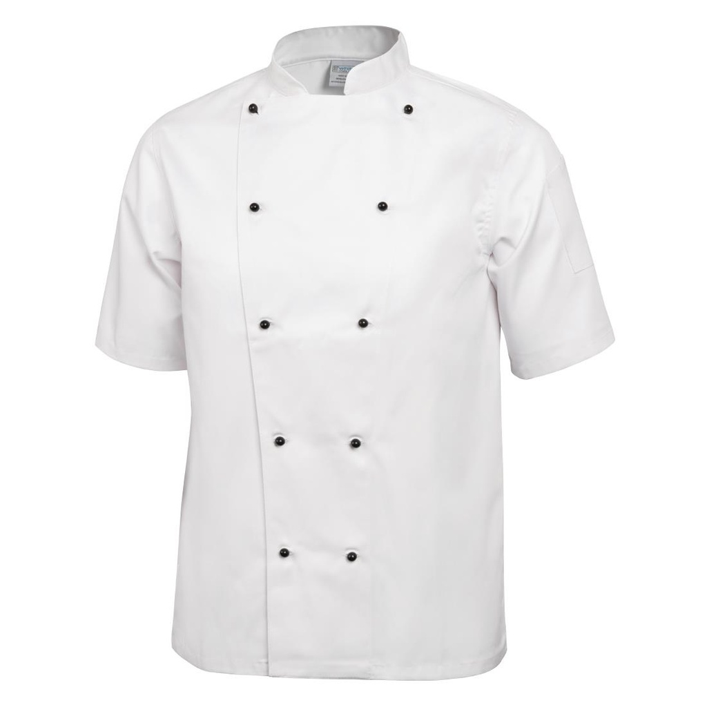 Veste de cuisine mixte Whites Chicago manches courtes blanche M