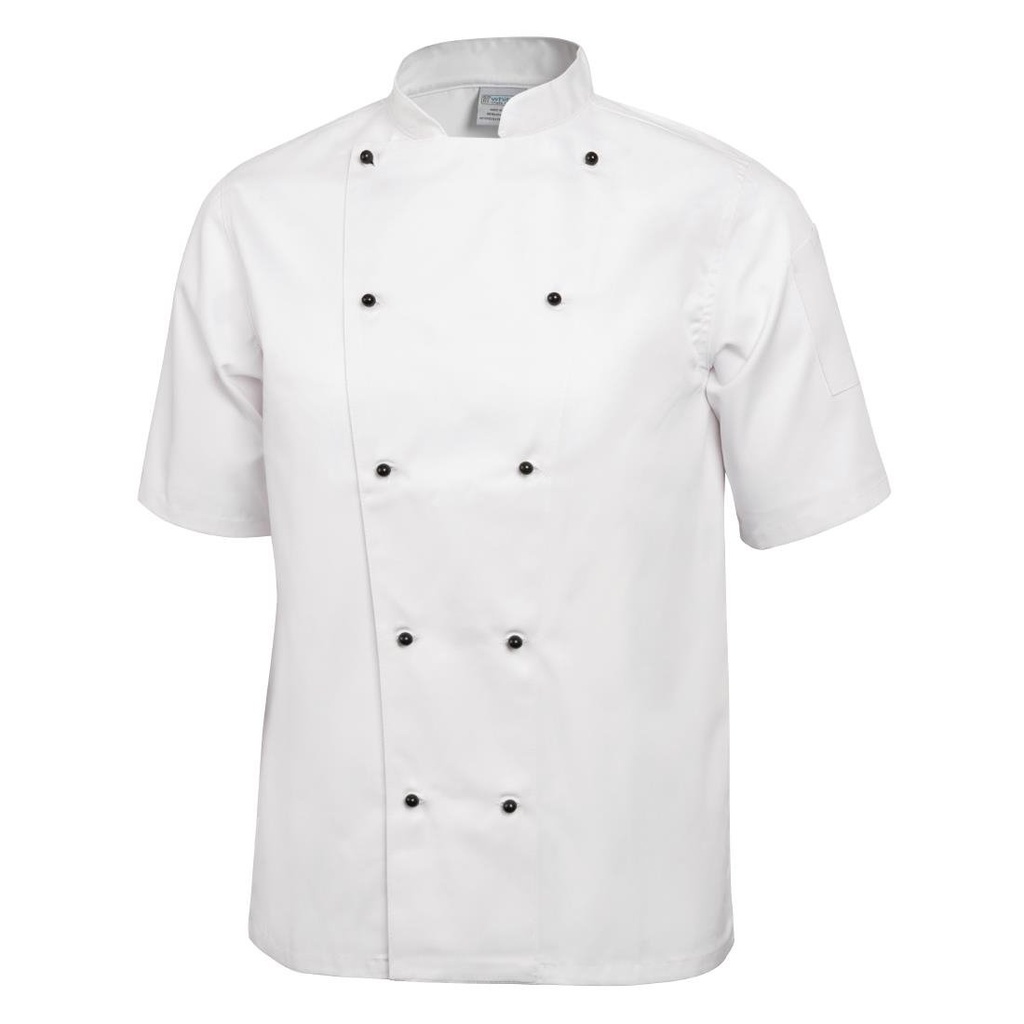 Veste de cuisine mixte Whites Chicago manches courtes blanche S