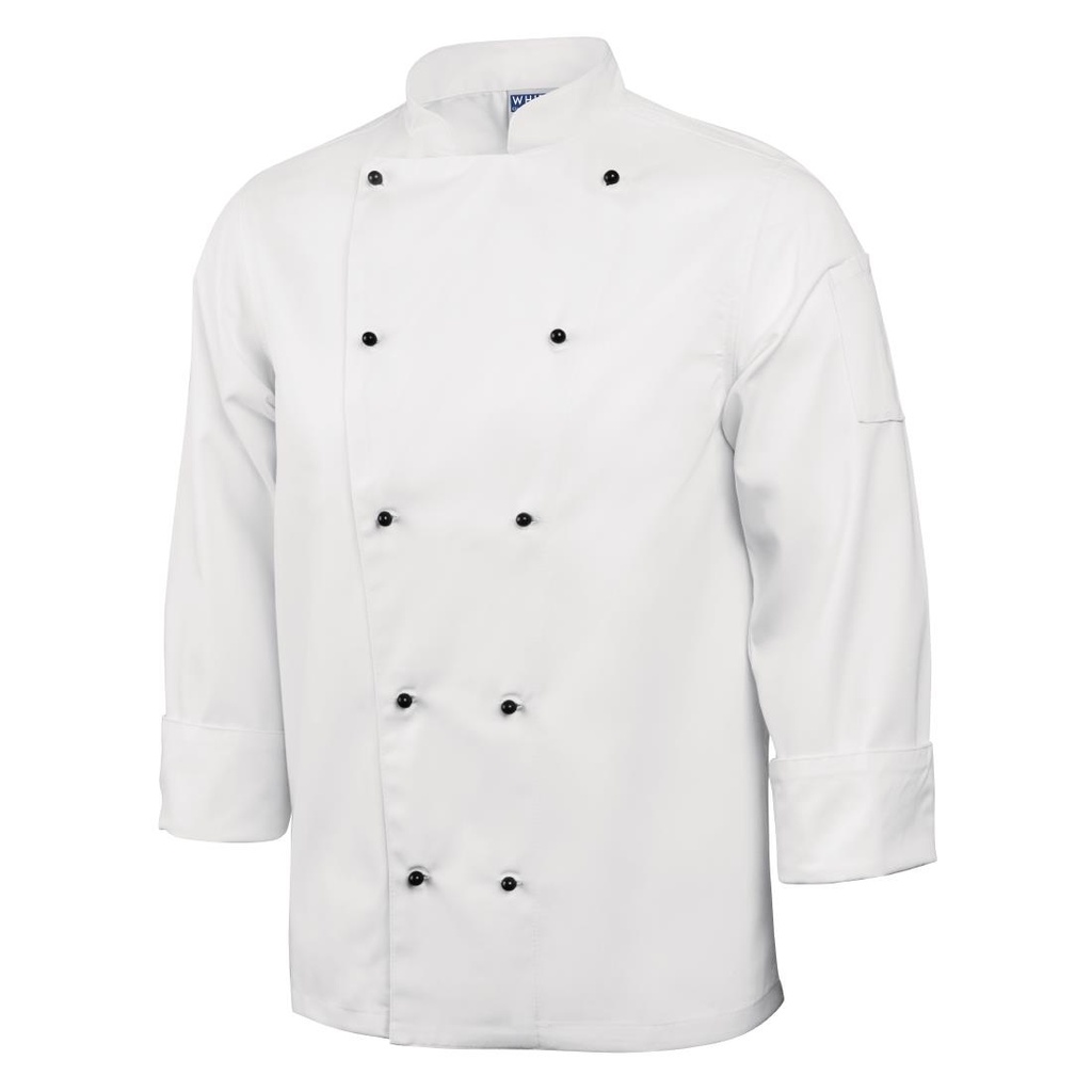 Veste de cuisine mixte Whites Chicago manches longues blanche L