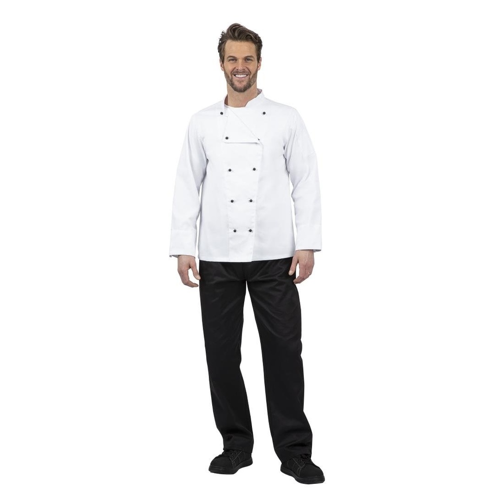 Veste de cuisine mixte Whites Chicago manches longues blanche M