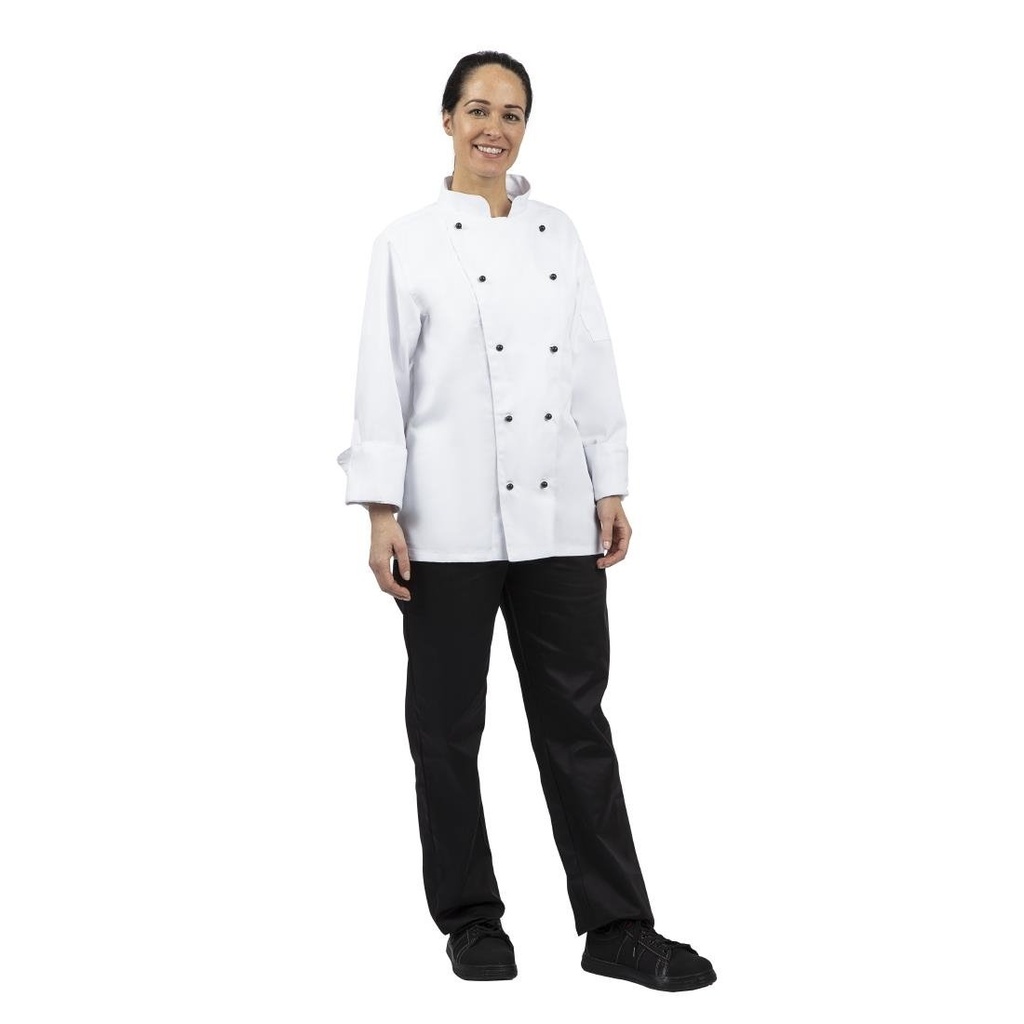 Veste de cuisine mixte Whites Chicago manches longues blanche XS