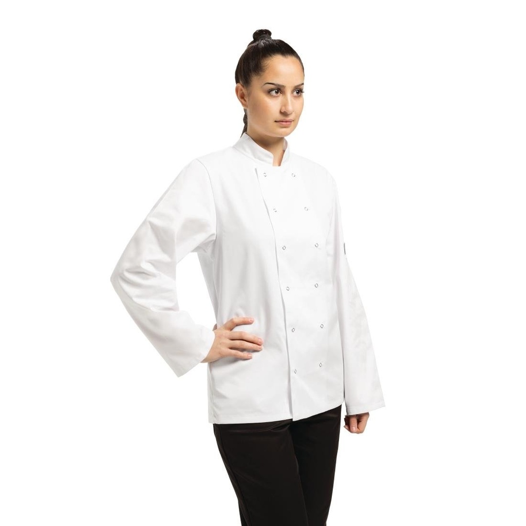 Veste de cuisine mixte Whites Vegas manches longues blanche L