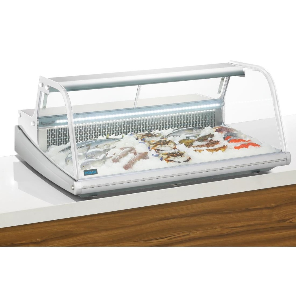 Vitrine réfrigérée de comptoir à poisson Polar Série G 225L