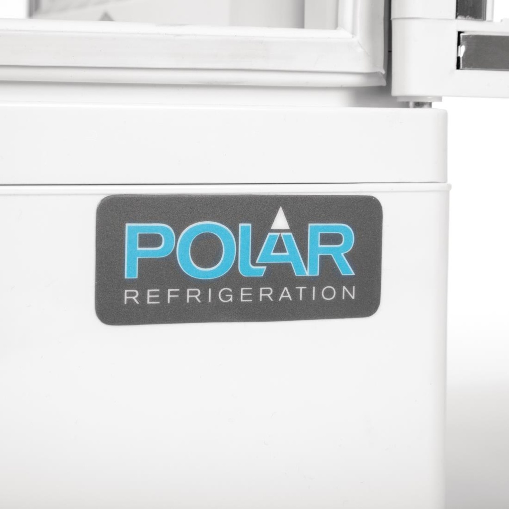 Vitrine réfrigérée portes incurvées Polar Série C 86L blanche