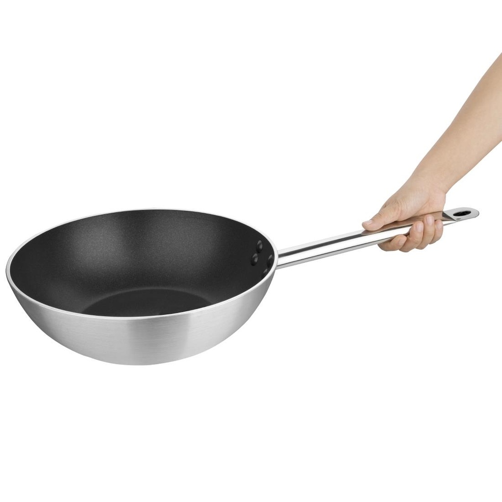 Wok aluminium antiadhesif induction Vogue Teflon Platinum Plus 300mm