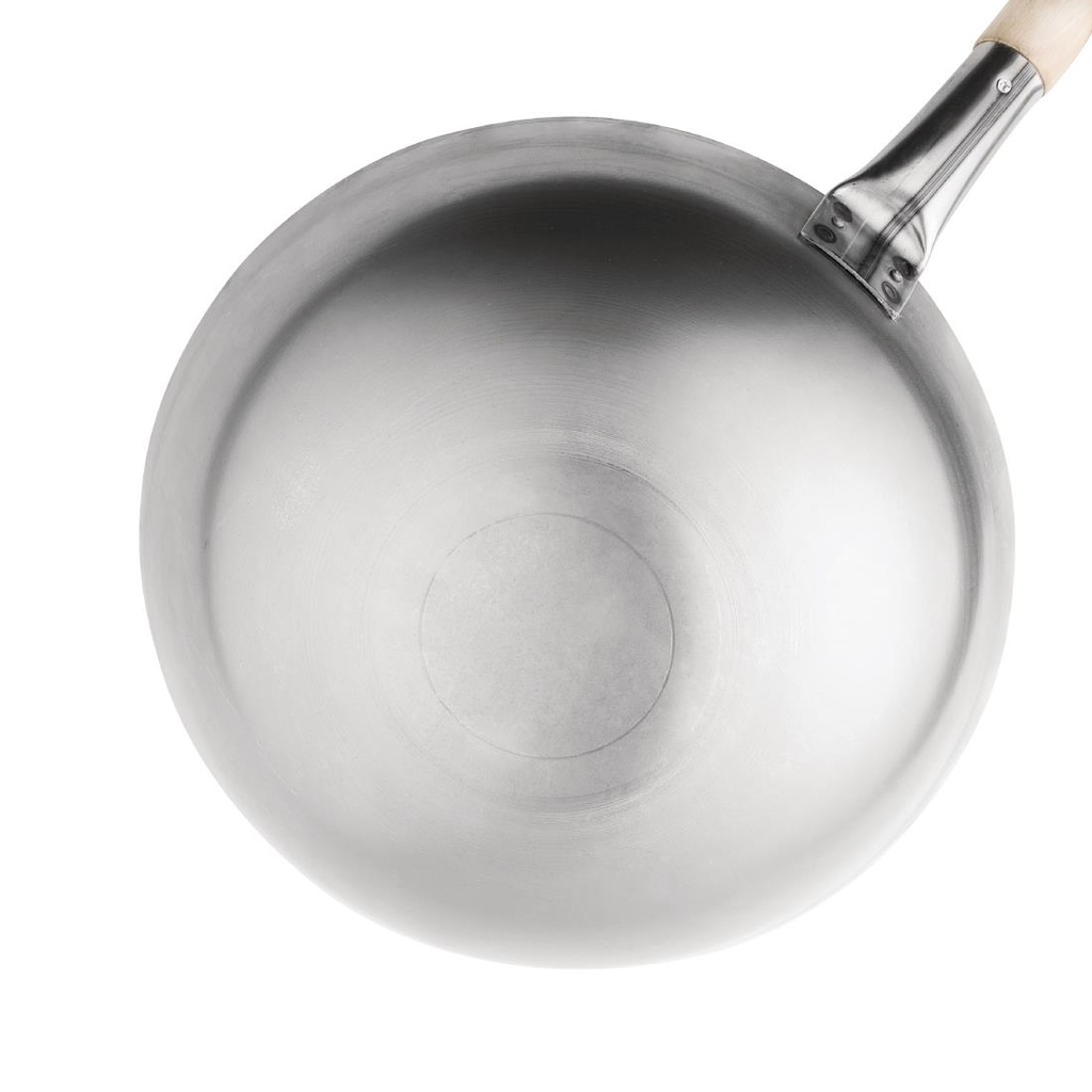 Wok conique en acier doux Vogue 35,6cm