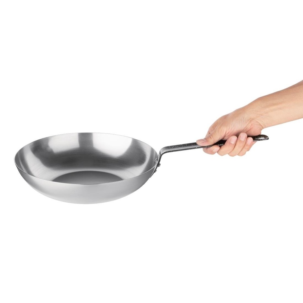 Wok en acier carbone Vogue 280mm