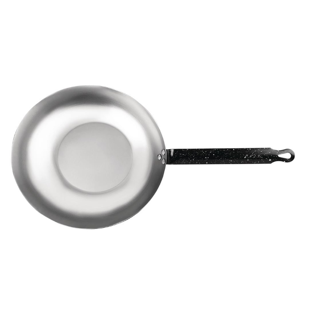 Wok en acier carbone Vogue 280mm