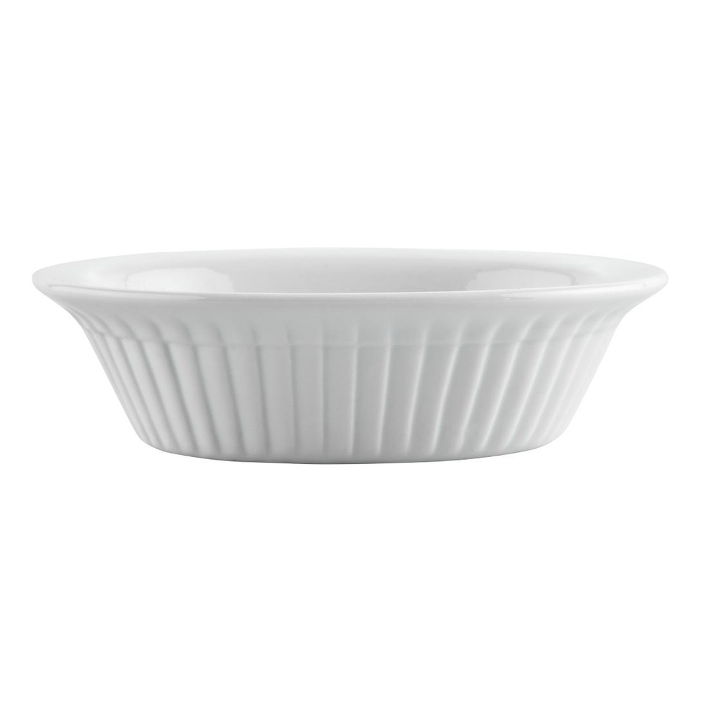 Plat à tourte ovale blanc Olympia (Lot de 6)