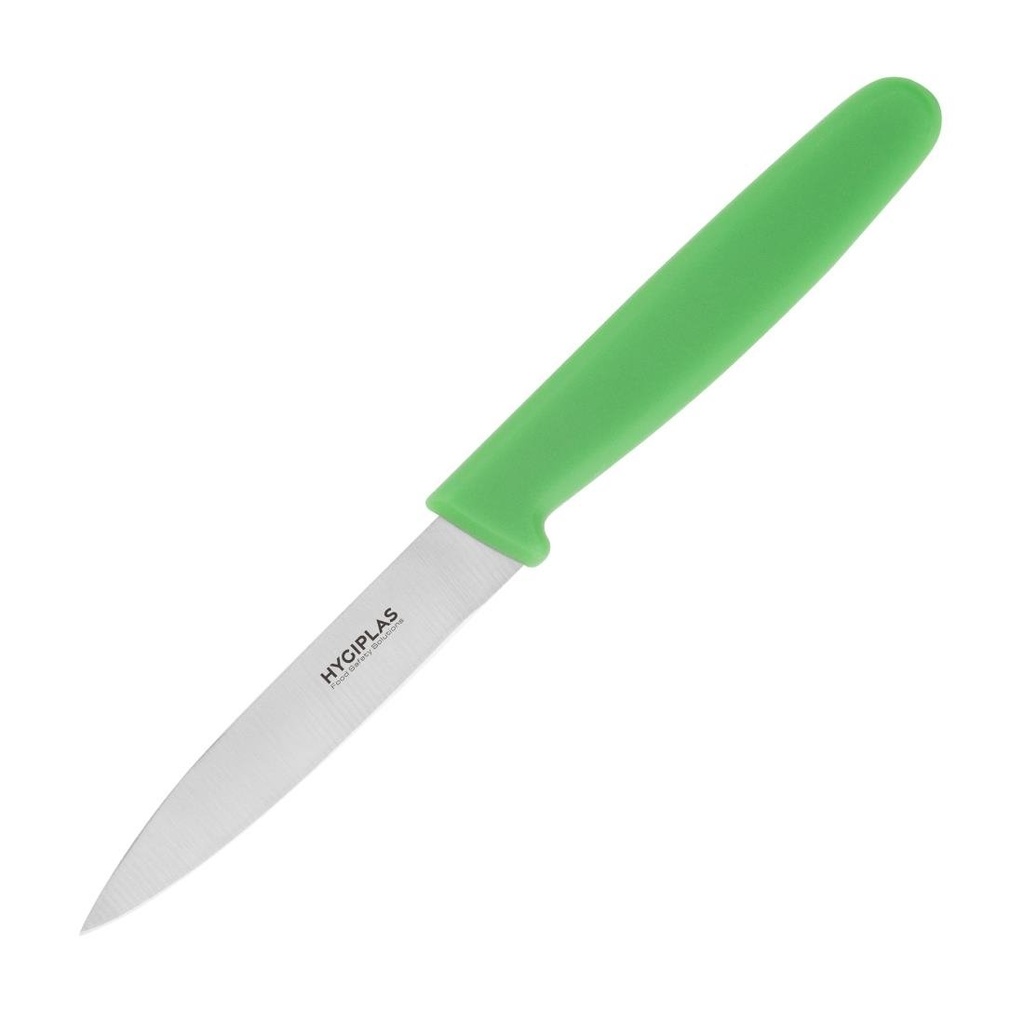 Couteau d office Hygiplas vert 7,5 cm