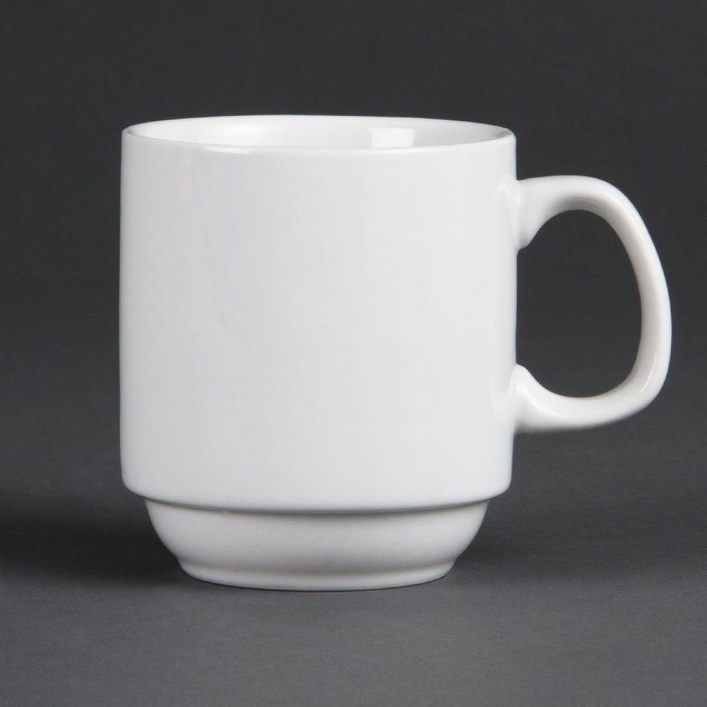 Mugs empilables blancs 284ml Olympia (Lot de 12)