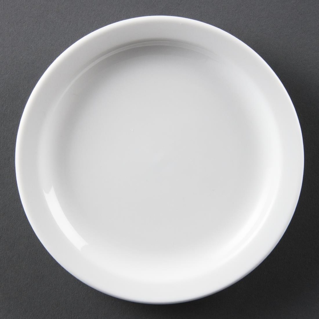 Assiettes à bord étroit blanches Olympia 150mm (Lot de 12)