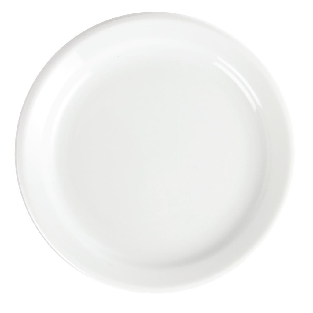 Assiettes à bord étroit blanches Olympia 180mm (Lot de 12)