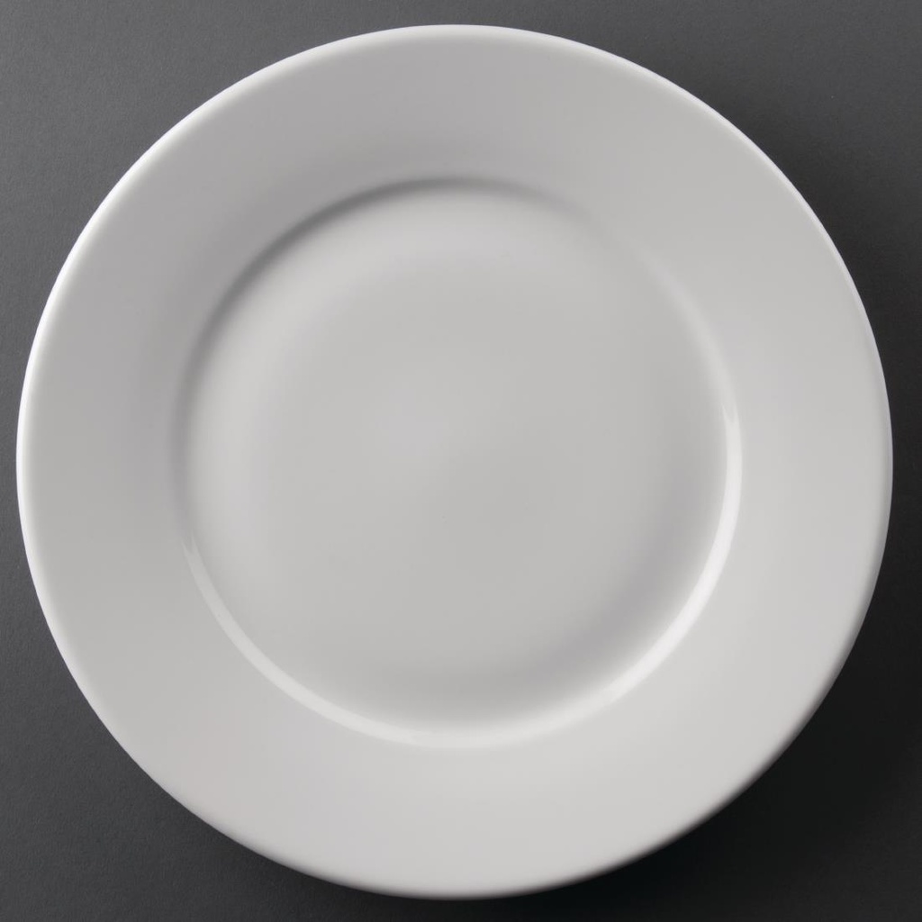 Assiettes à bord large Olympia Athena 254mm (Lot de 12)