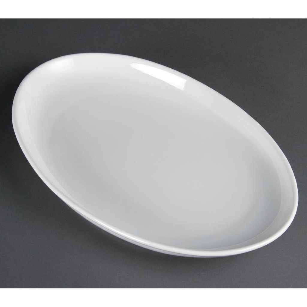 Assiettes creuses ovales Olympia 365 x 235mm (Lot de 2)