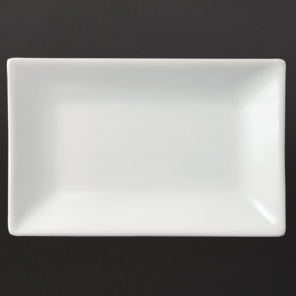 Plat rectangulaire de service 200 x 130mm Olympia (Lot de 6)