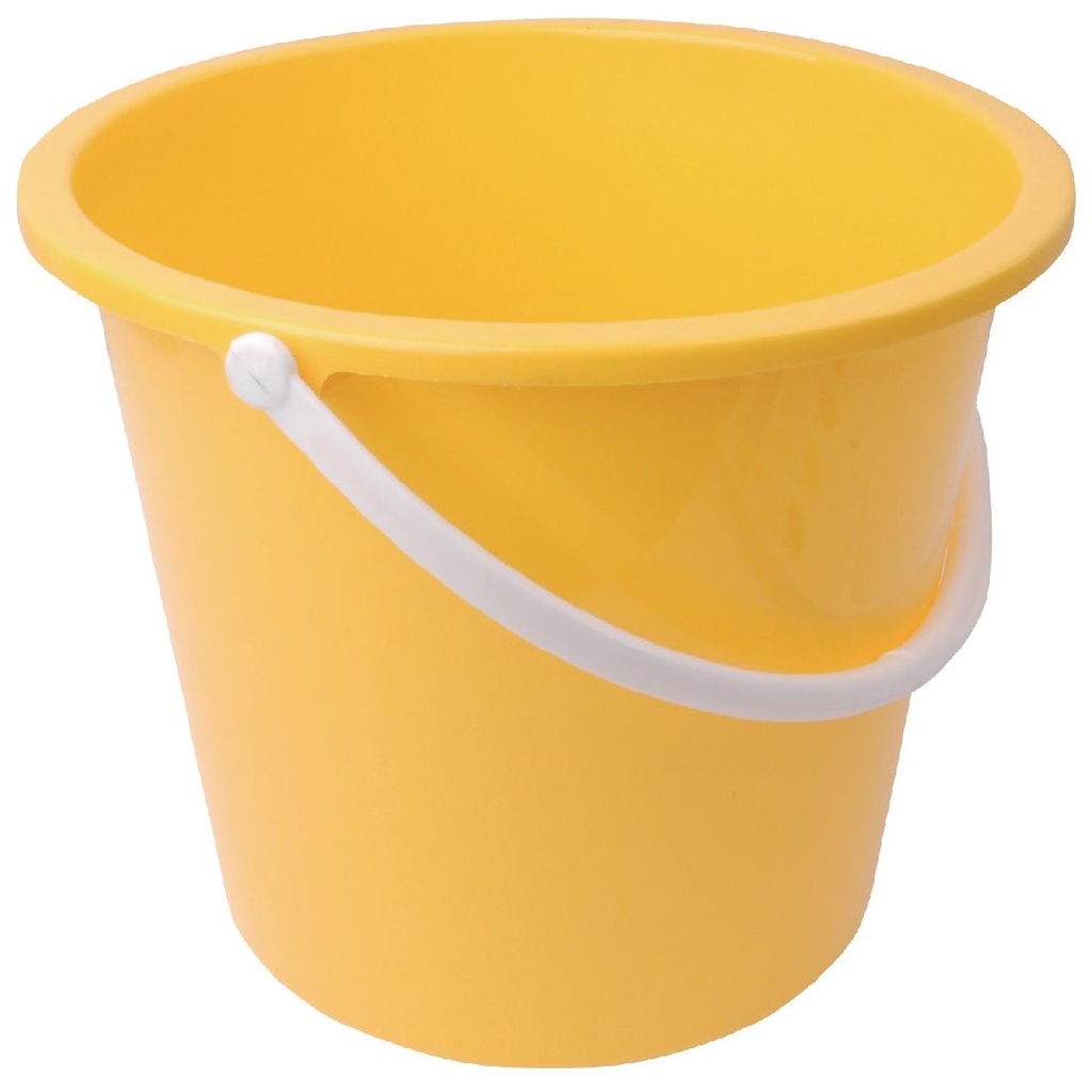 Seau rond en plastique Jantex 10L jaune