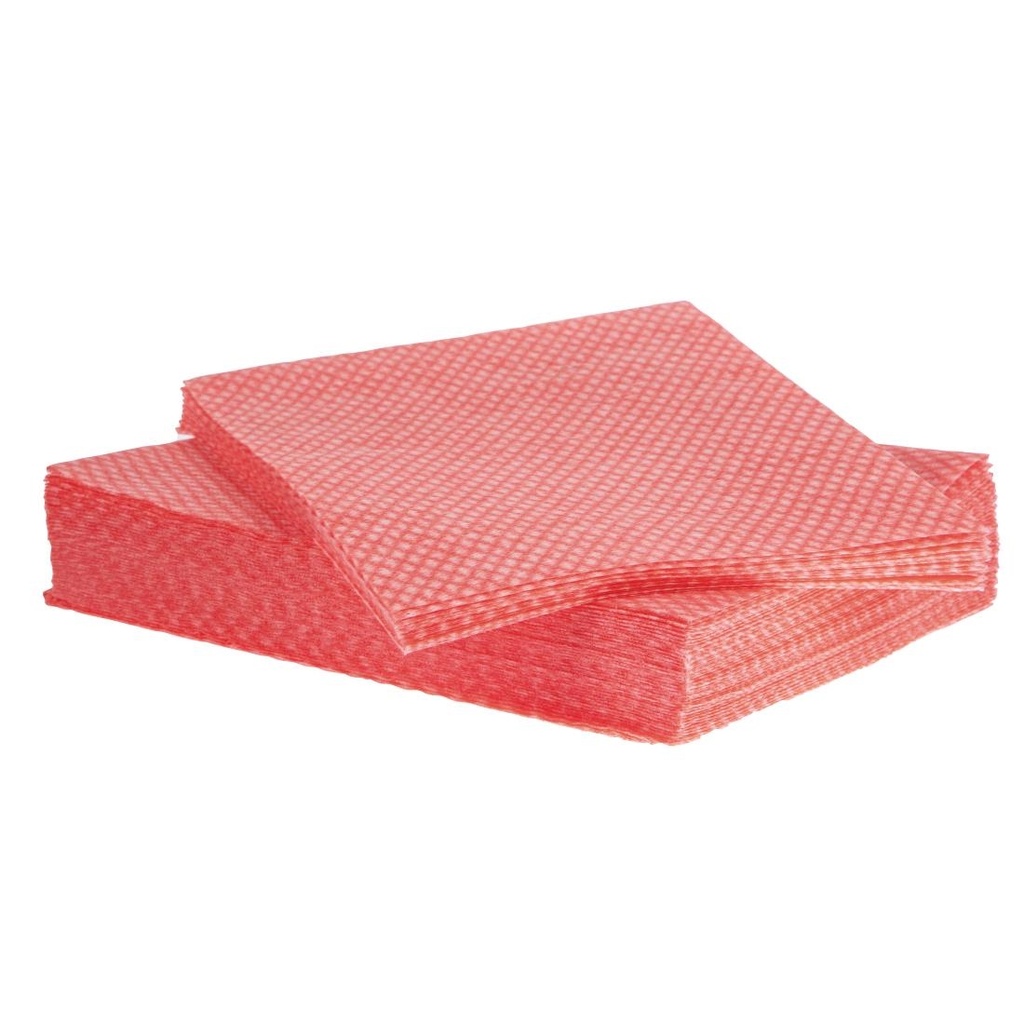 Chiffons Solonet Jantex rouges (Lot de 50)