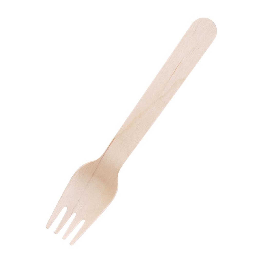 Fourchettes en bois biodégradables Fiesta Compostable lot de 100