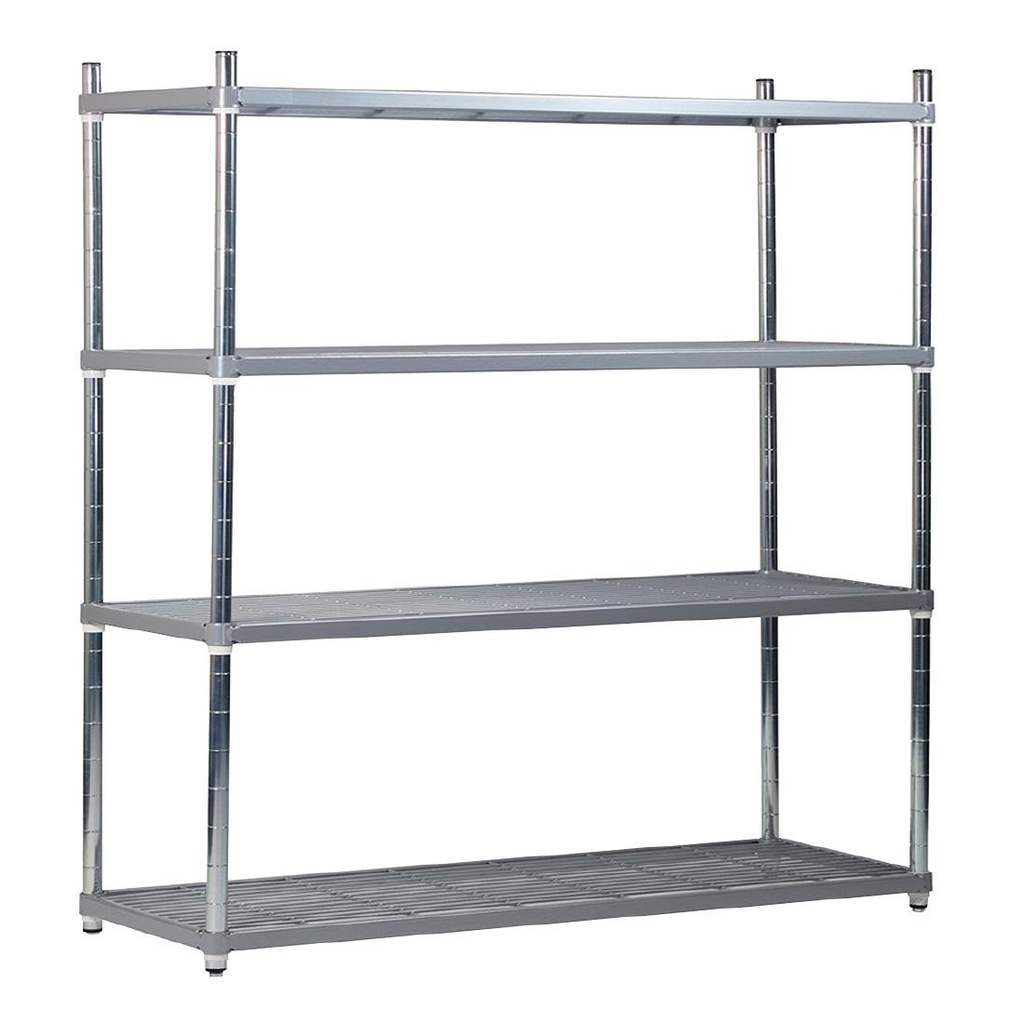 Rayonnage métallique revêtement nylon 4 niveaux Craven 1700x875x391mm