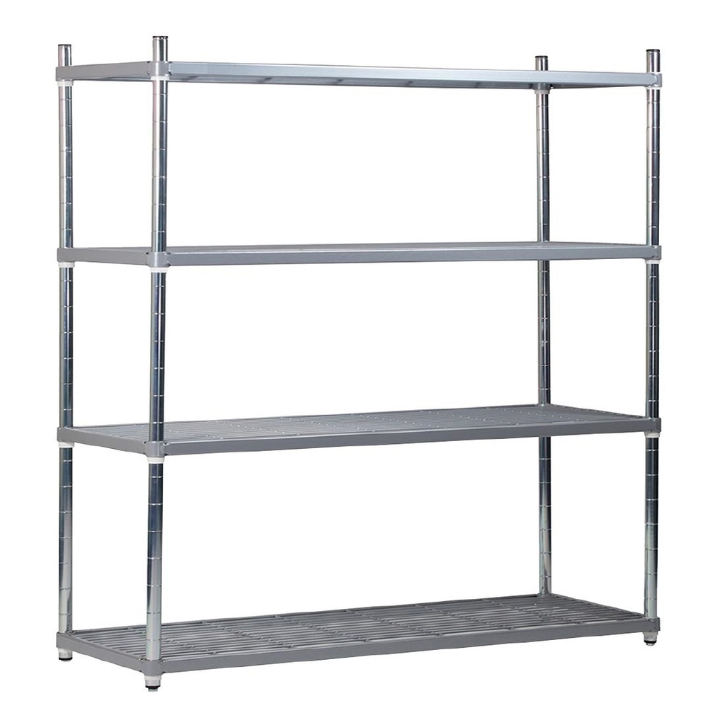 Rayonnage métallique revêtement nylon 4 niveaux Craven 1700x1175x391mm