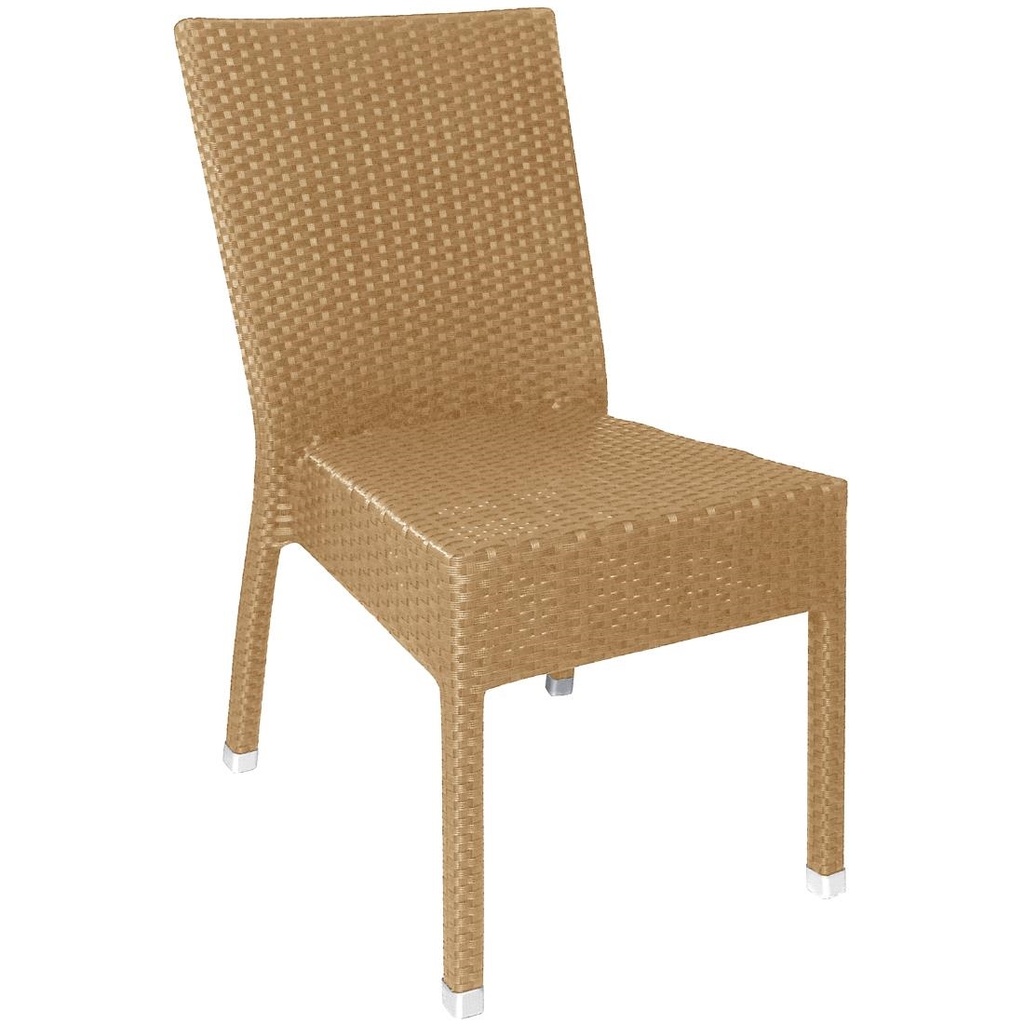 Chaises en rotin PE Bolero naturel (Lot de 4)