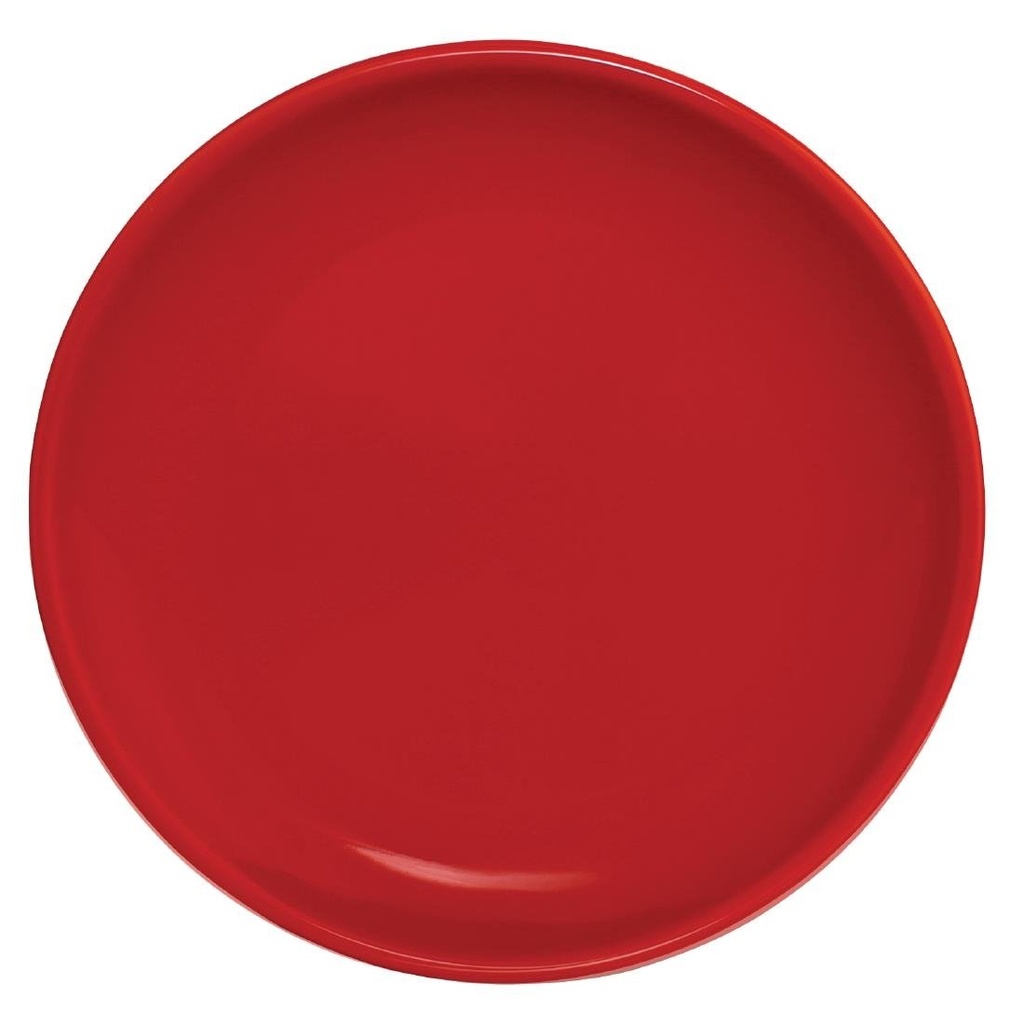 Assiette plate rouge Olympia Café 205mm (Lot de 12)