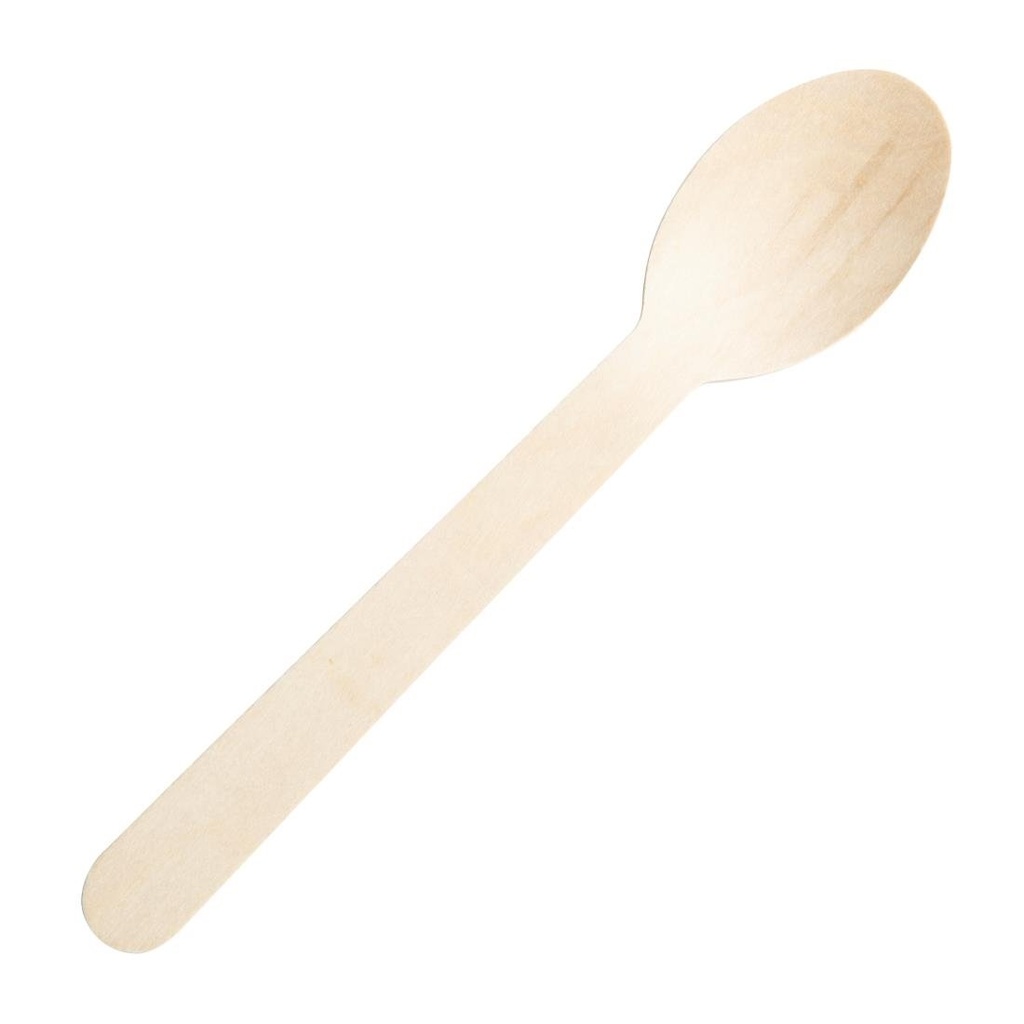 Cuillères en bois emballées individuellement Fiesta Compostable (lot de 500)