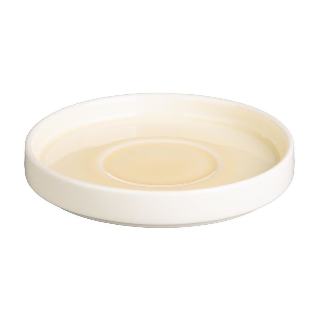 Soucoupes Olympia Fondant jaunes 135mm (lot de 6)