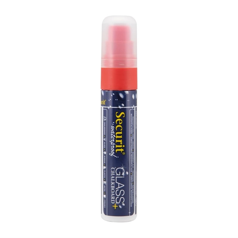 Marqueur craie waterproof Securit (verre+ ardoise) pointe 7-15mm rouge