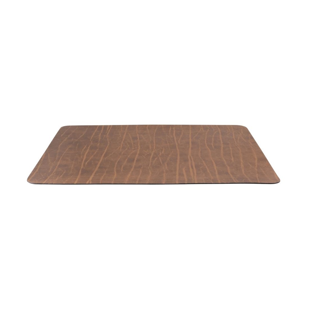 Set de table en cuir recyclé Securit Leather marron