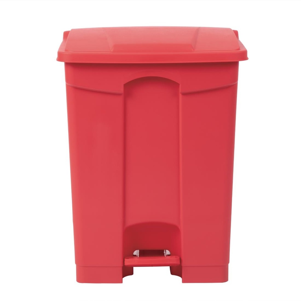 Poubelle de cuisine à pédale Jantex rouge 65L