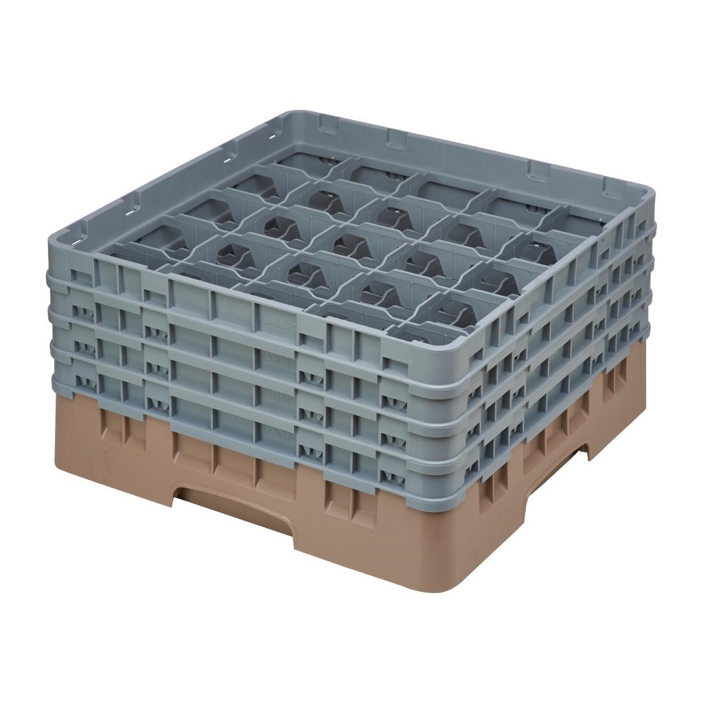 Casier à verres 25 compartiments Camrack Cambro beige hauteur max 215mm