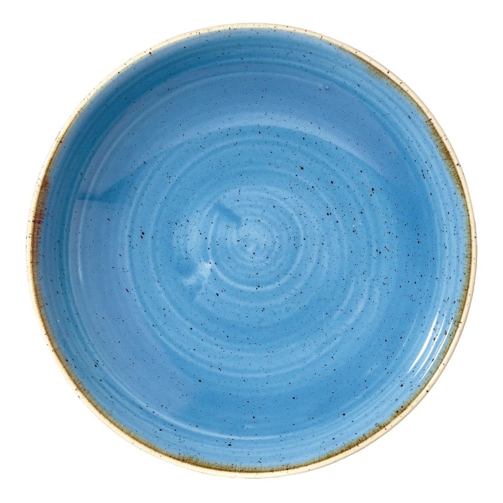 Assiettes coupes rondes bleues Churchill Stonecast 184 mm (lot de 12)