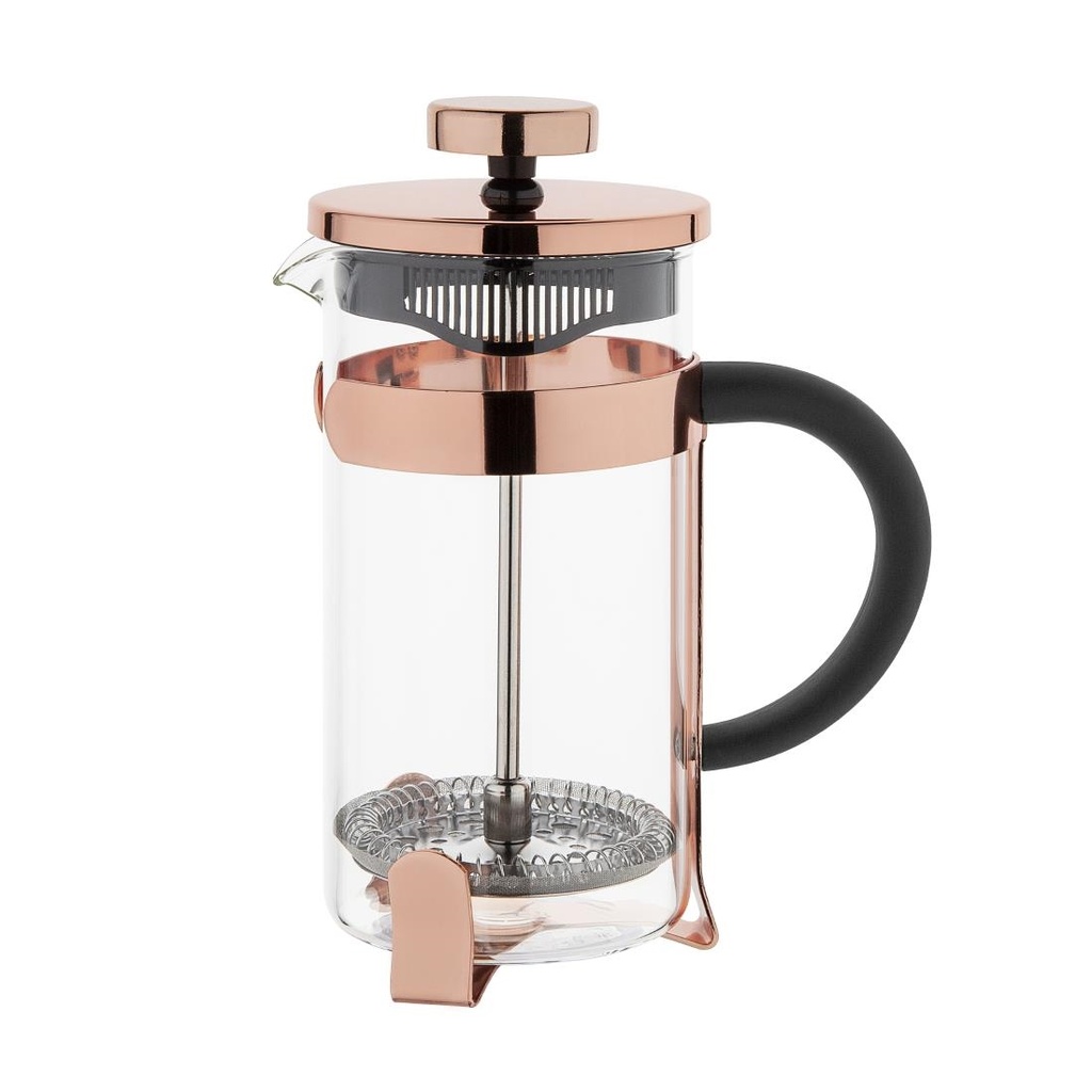 Cafetière à piston contemporaine inox Olympia cuivre 3 tasses