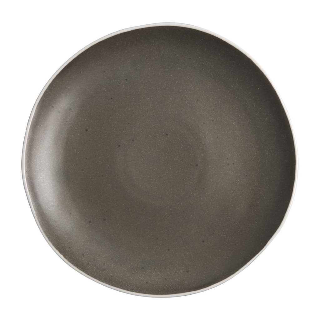 Assiettes plates grises Chia Olympia 27 cm (x6)