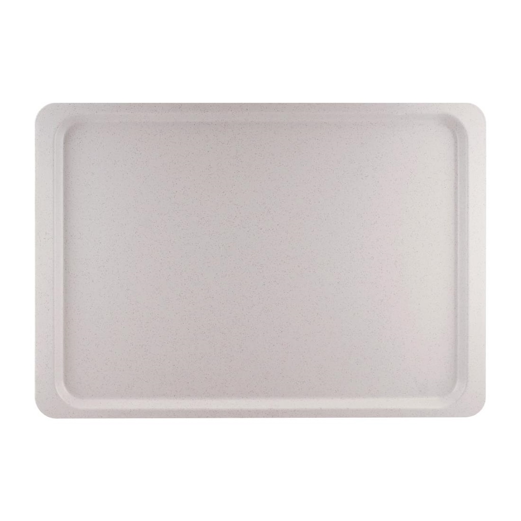 Plateau de service en polyester Roltex Euronorme 530 x 370mm gris moucheté