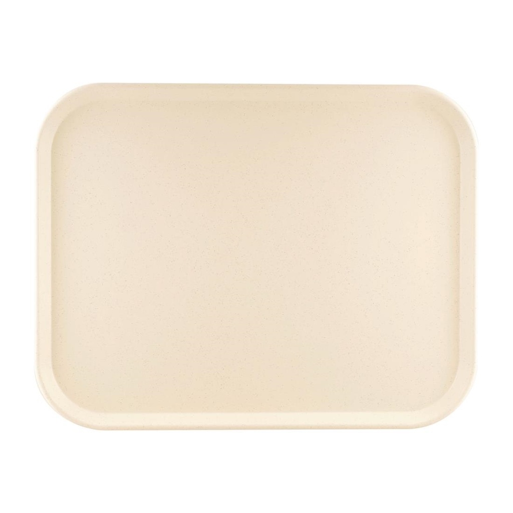 Plateau de service en polyester Roltex America 460x360mm beige