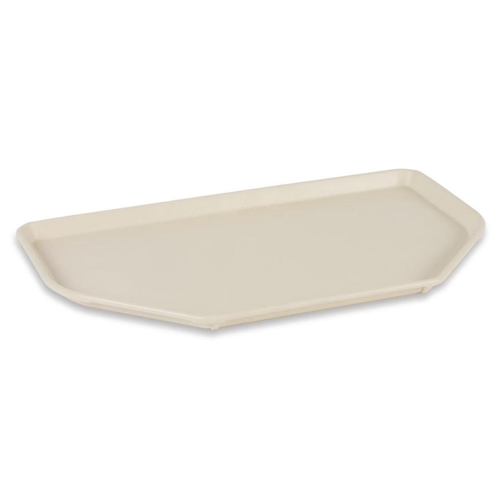 Plateau de service en polyester Roltex Trapèze 500x325mm beige