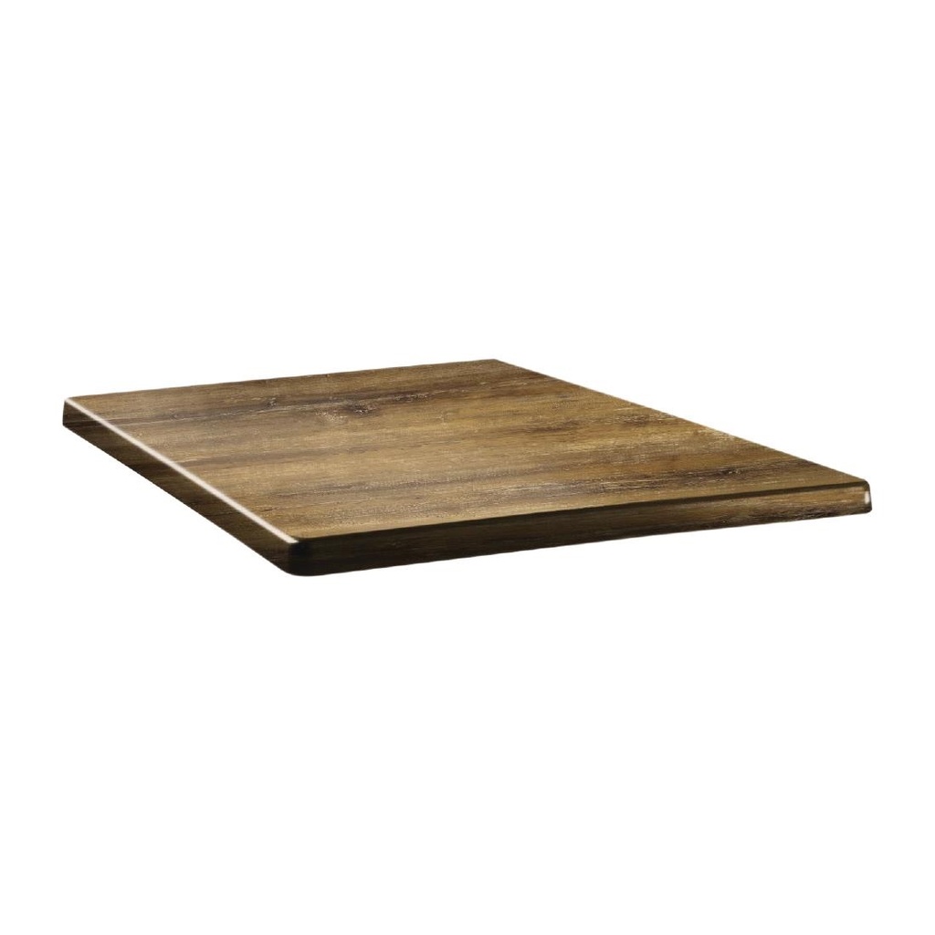 Plateau de table carré Topalit Classic Line 80x80cm atacama cherry