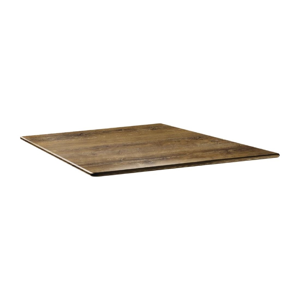 Plateau de table carré Topalit Smartline 80x80cm atacama cherry