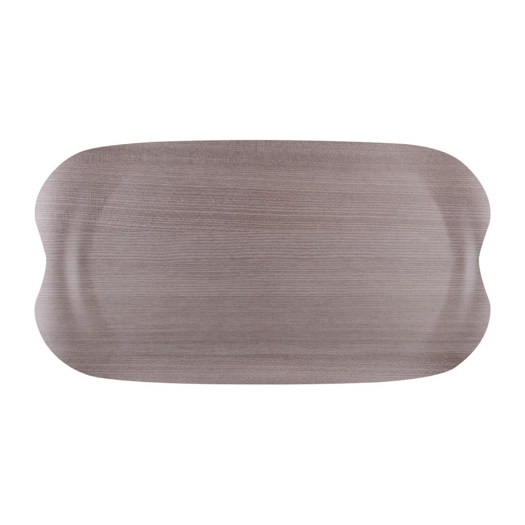 Plateau de service Roltex Wave 43x23cm bois gris veiné