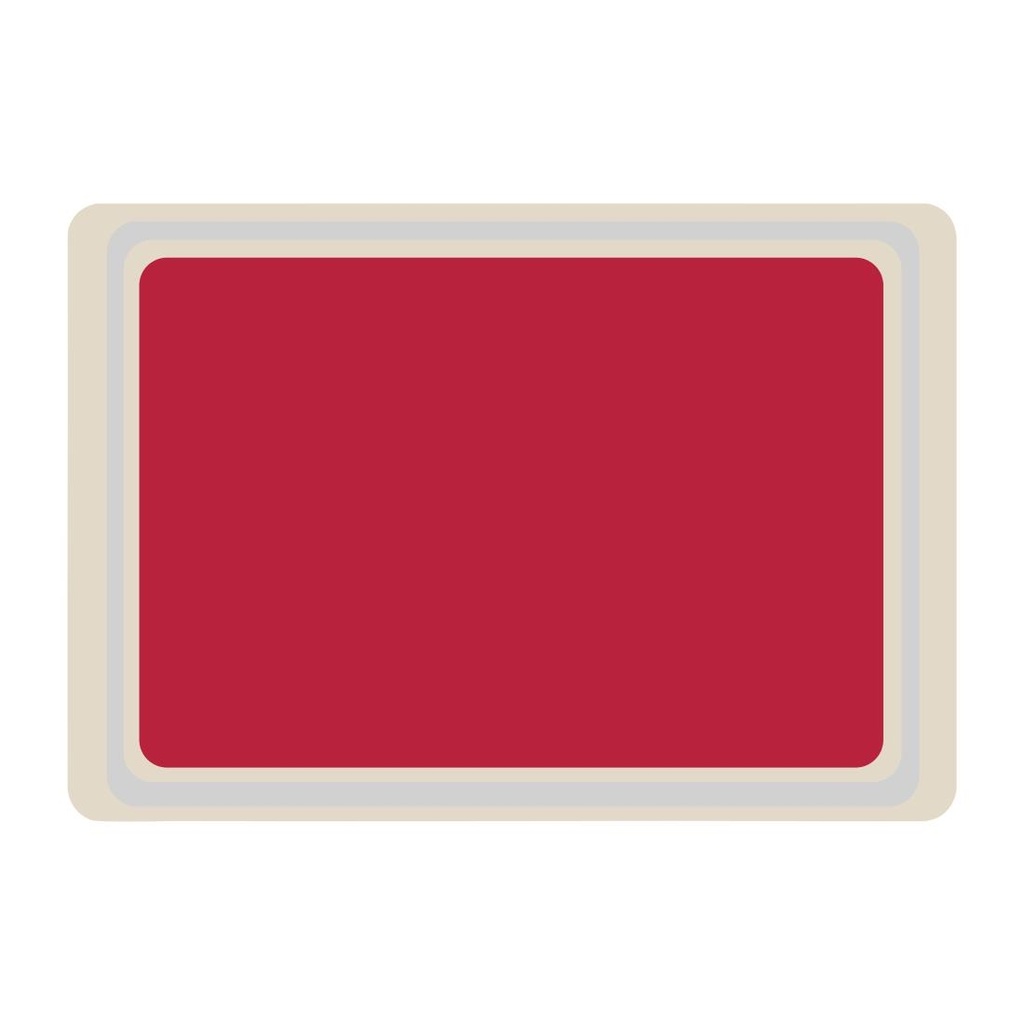 Plateau de service en polyester Roltex Euronorme 530x370mm rouge