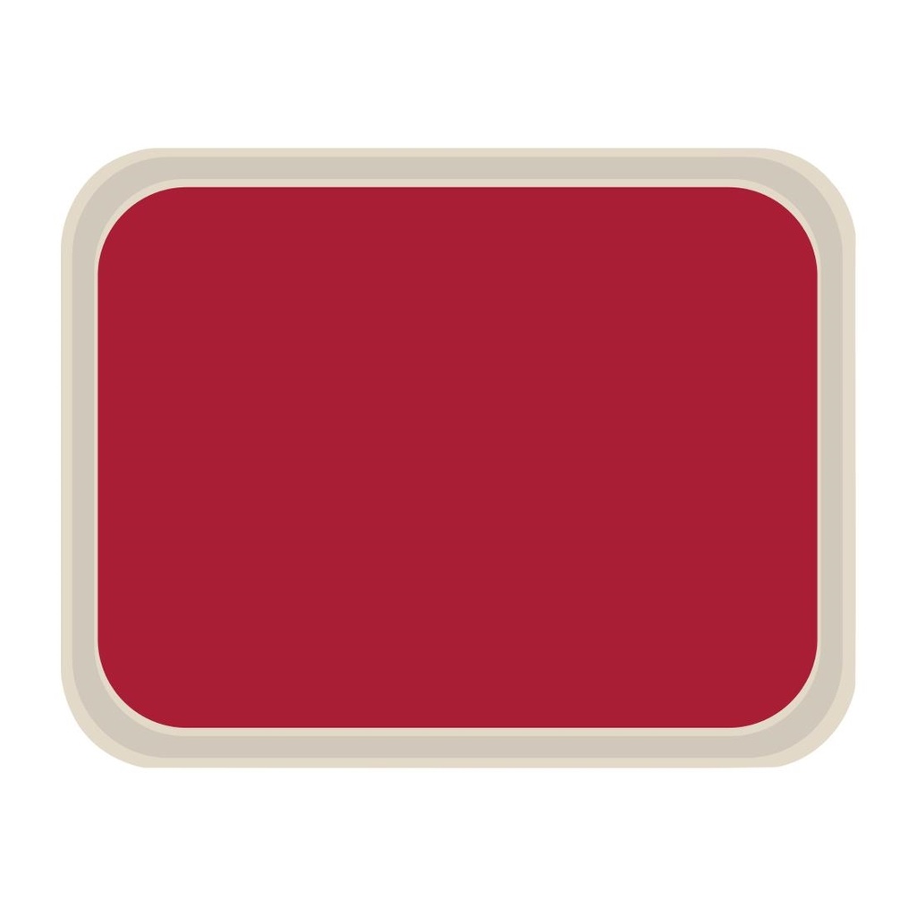 Plateau de service en polyester Roltex America 460 x 360mm rouge