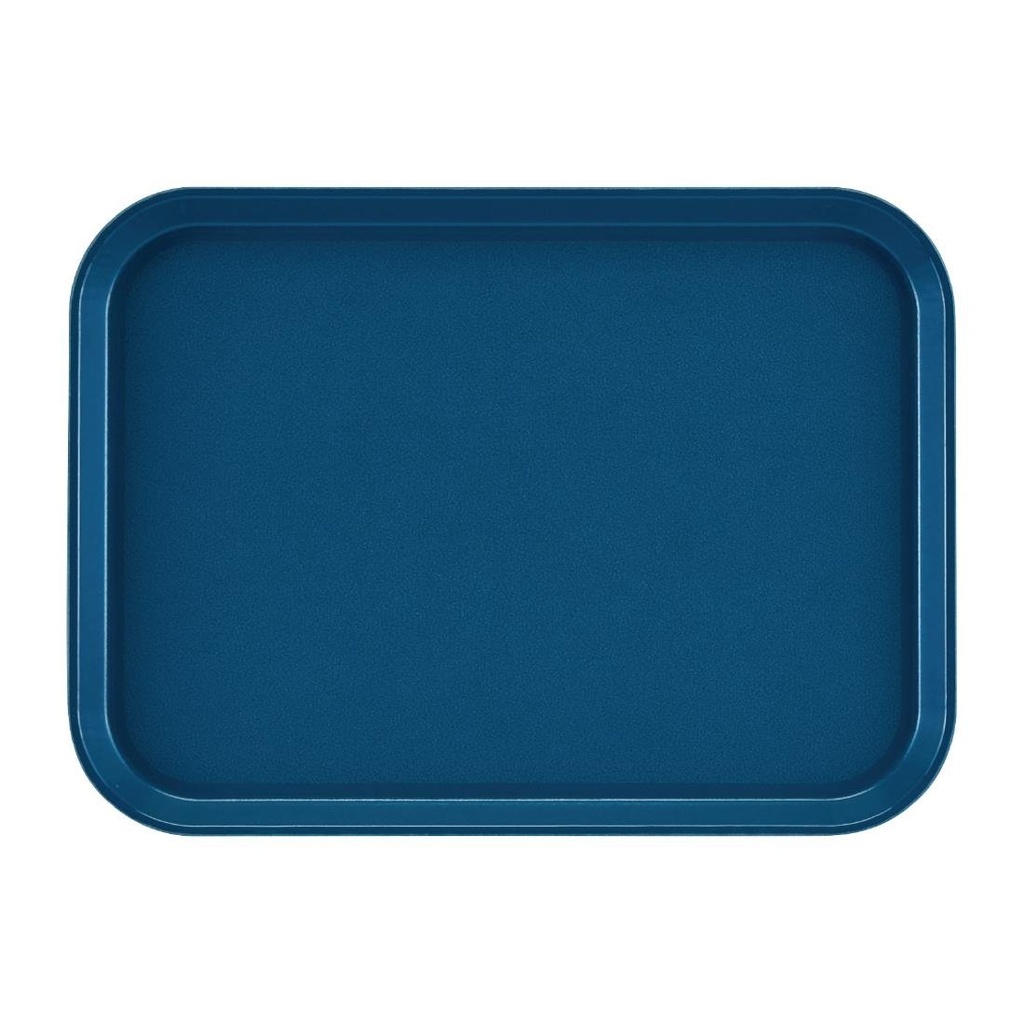 Plateau rectangulaire antidérapant en fibre de verre EpicTread Cambro bleu 35 cm