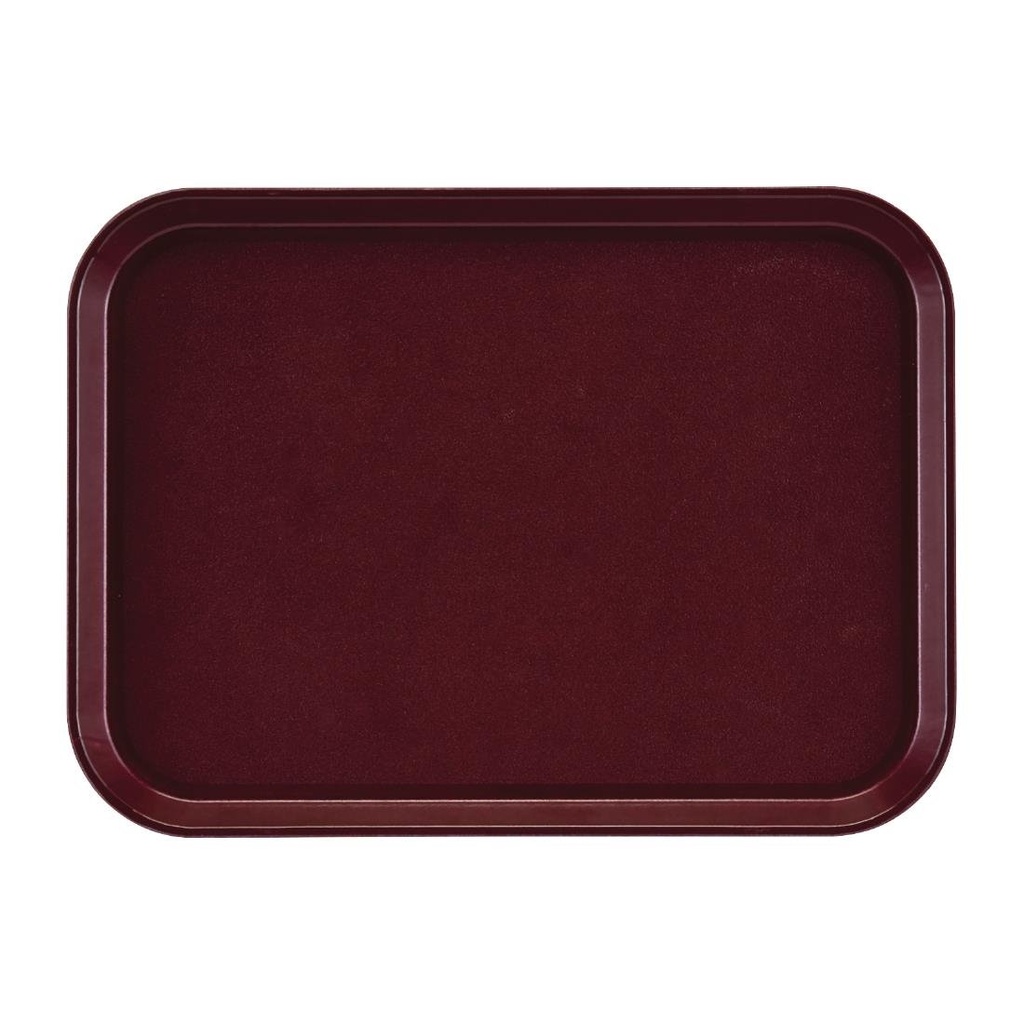 Plateau rectangulaire antidérapant en fibre de verre EpicTread Cambro bordeaux 35 cm